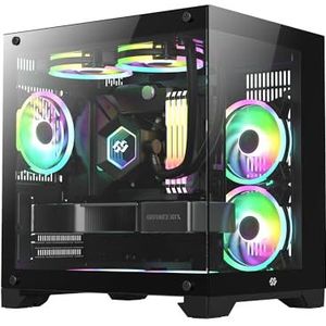 Bluegears Bgears b-Pellucid MicroATX Gaming PC-behuizing met Infinity gehard glas en USB 3.0 x 2. (ventilator apart verkrijgbaar)