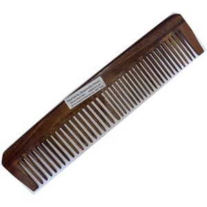 SVATV Handgemaakte palissander kam voor het ontwarren van haar Kam voor dik, krullend en golvend haar, niet-statisch en milieuvriendelijk Gemaakt in India S-78A