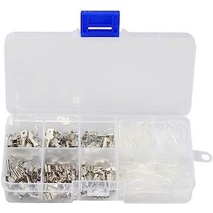 270/180/150 120PCS Geïsoleerde Male Vrouwelijke Draadconnector 2.8 4, 6.3mm Elektrische Draad Crimp Terminals Spade Connectors Geassorteerd(180pcs Sliver)