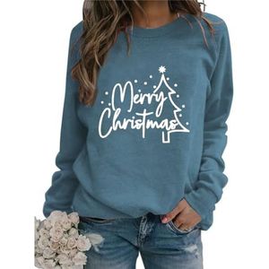 Merry Christmas Sweatshirt Women Cross Christian Religious Gifts Long Sleeve Crew Neck Xmas Holiday Pullover Tops