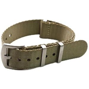 INEOUT Nylon Band 20 Mm 22 Mm Veiligheidsgordel Horlogeband Sport Compatibel Met O-mega Horlogebandvervanging (Color : Khaki, Size : 20mm)