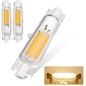 R7S LED 78 mm Warm Wit 3000K, 5,4W 220V Dimbare COB, 60W Halogeen Vervanging, 500 lm Dubbel Uiteinde Projector, Stralingshoek 360° (78 mm, 2 Stuks)