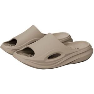 fengqingyunyan0304 Slide, zomersportschoenen voor heren, dikke EVA-zool, ademend, voor thuis en buiten, voor heren, Bruin, 44 EU