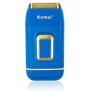 KEMEI Dubbele folie Professionele Elektrische Scheerapparaat voor Mannen Elektrische Scheermessen Hoofd Scheerapparaat voor Kale Mannen Kapper Supplies Haar & Baard Trimmer Draadloze Oplaadbare