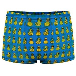 Rubber Gele Eend in Zonnebril Heren Boxer Slips Sexy Shorts Mesh Boxers Ondergoed Ademend Onderbroek Thong