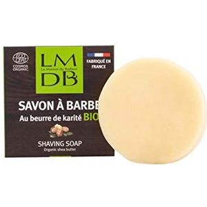 La Maison du Barbier - Ecocert Cosmos Bio Sheaboter baardzeep - 99% natuurlijk, 79% biologisch - geproduceerd in Frankrijk - 80g