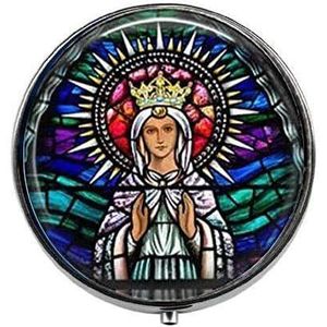 Gezegende Maagd Maria - Our Lady of Knock Art Foto Pil Box - Charm Pil Box - Glas Candy Box