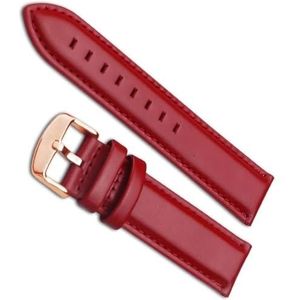 dayeer Horlogeband voor DW Horlogeband voor Daniel For Wellington Horlogeband met roségouden gesp (Color : Rose-red, Size : 17mm)