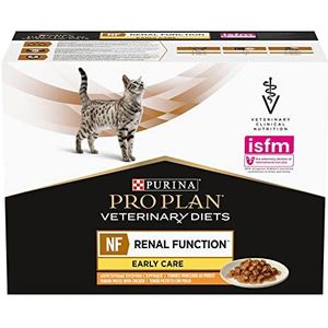 PURINA PRO PLAN Veterinary Diets NF Renal Function Early Care Kip | 10 x 85 g | dieetvoeding voor volwassen katten in verse zak | ter ondersteuning van de nierfunctie