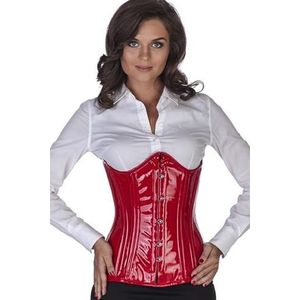 Lak corset rood onderborst rond gevormd Korset pn71