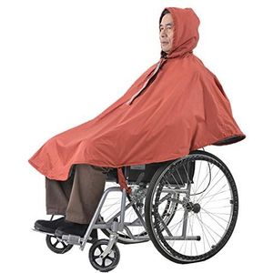 Massage-AED Rolstoeldeken, waterdichte poncho voor rolstoelen, mouwloze rolstoelmantel, regencape met capuchon, reflecterende strepen, gemakkelijk te gebruiken regenjas voor ouderen en patiënten voor