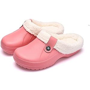 SYT-MD Sloffen, Unisex Woninginrichting Indoor Bont Warme Slippers Dames Comfortabele Mode Schoenen Slippers Winter Slippers Slippers (Color : Pink, Shoe Size : 37-38(22.5cm))
