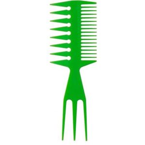 Professionele dubbelzijdige tandenkammen visgraatvorm haarborstel kapper haar verven snijden kleurborstel man haarstyling tool (maat: groen)