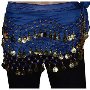 Tanzkleding & accessoires BAUCHANS MÜNGORD HOOGTECHTIG BELLY DANCE BORTELINNEN HIP SCARF KARNEVAL XXL (136 cm, Blauw)