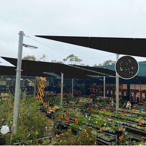 NAKAGSHI Waterdicht zonnezeil, zwart, 4 x 4,5 m, rechthoekig zeil voor buitenschattent, geschikt voor tuin, outdoor, terras, balkon, camping (gepersonaliseerd)