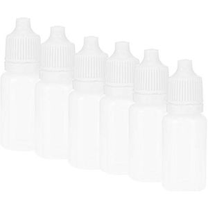 Druppelfles, Hervulbare Oogdruppels Fles, Oogdruppels Container, 10 ml 50 Stuks voor Thuis Oogdruppel Vloeistof Professionele Duurzaam(white)