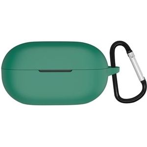 Siliconen hoes voor 2024 Beats Solo Buds draadloze oordopjes accessoires, zachte beschermhoes (donkergroen)