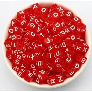 100/200/300/400/500pcs Gemengde Letter Acryl Kralen Alfabet Ronde Vierkante Kubus Aantal Kralen Voor Sieraden Maken Diy Armband-B06375-400pcs