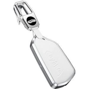 Sleutelbehuizing houder Voor Golf 7 MK7 Voor Tiguan MK2 Voor SEAT Voor Ateca Voor Leon FR 2 Voor Ibiza Voor Golf 8 MK8 Voor Octavia Metalen Lederen Klep Case Sleutelbehuizing(D white)