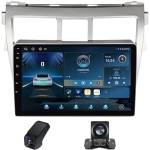 Autoradio,Android 13 geldt geldt voor Toyota Vios 2 2007-2013 9 inch HD touchscreen autoradio met draadloze Carplay Android Auto GPS-navigatie 4GLTE 5GWi-Fi Bluetooth FM RDS(NF-2)