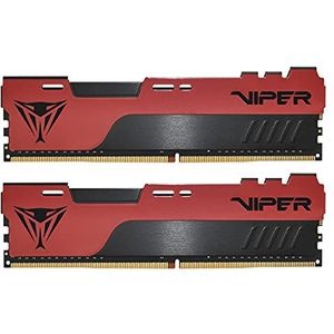 Patriot Memory Viper Elite II DDR4 Memory 4000 16GB (2x8GB) Gaming Geheugenmodule Kit Zwart/Rood