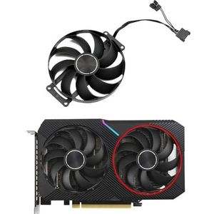 87mm T129215SU 12V 0.5A 6-pins dubbele RTX3060 3060 Ti grafische kaartkoelerventilatoren voor ASUS voor GeForce RTX 3060Ti V2 MINI DUAL OC-ventilator(B Fan)