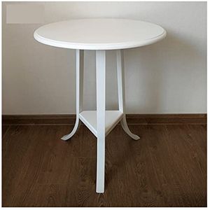 Tuinbijzettafel Koffietafel Massief Houten Kleine Ronde Tafel Salontafel Eenvoudige Kleine Appartement Sofa Bijzettafel Kleine Salontafel Salontafel (Color : B, Size : 60 * 75cm)