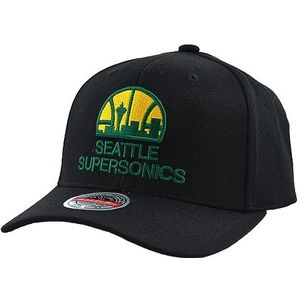 Mitchell & Ness NBA Team Logo Snapback Cap Seattle Supersonics Black, zwart, Eén maat