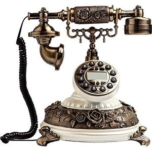 Telefoon Europese Stijl Antieke Ouderwetse Vaste, Bedrade Druktoets Retro Telefoon, Thuiskantoor Woonkamer Decoratie