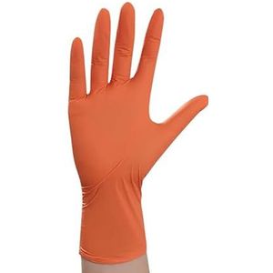 20/50/100 stuks oranje nitril handschoenen, duurzame waterdichte verven, tatoeages, afwasmiddelen, huishoudelijke schoonmaakmiddelen(Orange-50PCS,L)