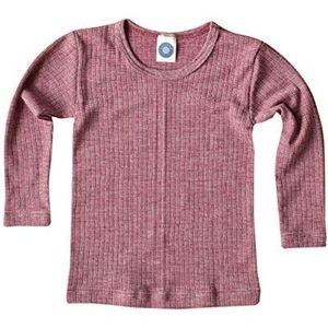 Cosilana, Kinderonderhemd met lange mouwen, 45% KBA katoen, 35% kbT-wol, 20% zijde, wijnrood gem�leerd, 116