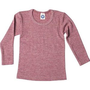 Cosilana, Kinderonderhemd met lange mouwen, 45% KBA katoen, 35% kbT-wol, 20% zijde, wijnrood gem�leerd, 116