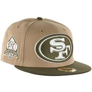 New Era San Francisco 49ers NFL 60 Seasons Sidepatch Camel Olive 59Fifty Basecap - 7 1/2-60cm (XL)