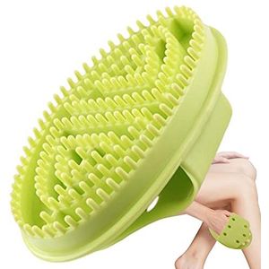 Lichaamsmassageborstel, dijmassageapparaat met rond handvat, lichaamsscrubber exfoliërende douchebad lichaamsborstel, meridianenhoofdborstel, hele lichaam ontspanningsmassagekam, SPA-massageapparaat