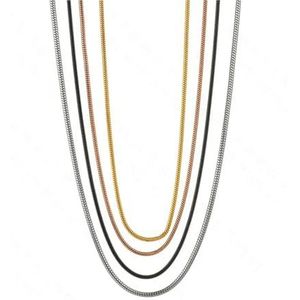 Roestvrij staal breedte 0,9/1,2/1,5 mm slangenketting verschillende lengtes for hanger ketting armband sieraden (Color : Gold_WIDTH 0.9MM_20INCH 51CM)