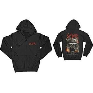 Terminal Slayer Zipped Etched Skull (Back Print) (Felpa Con Cappuccio Unisex Tg. 4XL)