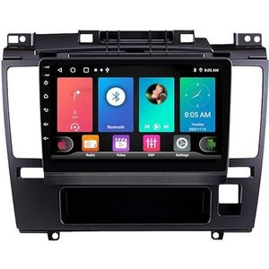 Dubbele DIN Android 14 autoradio voor Nissan Tiida C11 2005-2010 9 Duim QLED Touch screen-met Draadloze Carplay Android Auto GPS navigatie 4G WiFi Stuurwielbediening achteruitrijcamera(P2 WIFI 4-Core