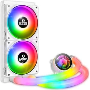 EMPIRE GAMING Guardian P-W240 Watercooling AIO PC Gamer - 3 pins 5V ARGB vloeibare CPU-koeling - 2 x 120 mm - Intel LGA 1700/1200/115X/1366/2066/2011, AMD AM5/AM4 - wit