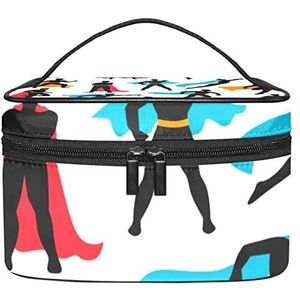 Campagnevoerder coole make-up organizer tas, reismake-up tas organizer case draagbare cosmetische tas voor vrouwen en meisjes toiletartikelen, Meerkleurig, 22.5x15x13.8cm/8.9x5.9x5.4in