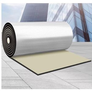 Zelfklevende aluminium isolatieschuim geluidsdemper, reliëf aluminiumfolie waterdichte hittebestendige thermische barrière motorkap geluidsdempende mat hitteschild(1*1m/3.2*3.2ft,10MM(THK))