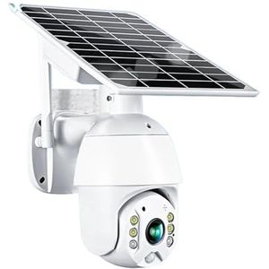 Beveiligingscamera Buiten, 4G Solar IP-camera Buiten Draadloos 1080P Oplaadbare Batterij CCTV Beveiliging Thuisbewaking PTZ-camera Voor Huisbeveiliging Buiten Binnen (Size : 4G Version Add 32G)