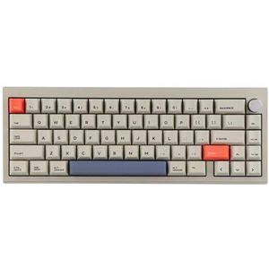 QPSJXN V65 65 procent afdichting monteren mechanisch toetsenbord bedraad en draadloos heet swap aluminium behuizing PBT-toetsenbord en Windows (Retro Grey-V3)