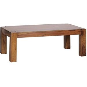 WOHNLING salontafel massief hout Sheesham 110cm breed salontafel ontwerp donkerbruin landelijke stijl tafel
