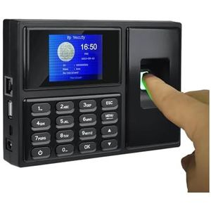 Inklokken in Machine, A4 Tcp/ip biometrische vingerafdruk werknemer tijd- en aanwezigheidsbeheersysteem prikklokmachine Kantoorponsklok(Color:A4-ID,Size:SPANISH_PLUG)