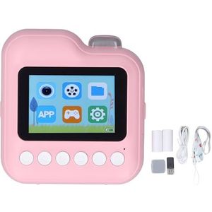 Miniprintercamera, Digitale Camera 1200 MAh Batterijfilterontwerp met 32G-kaart voor Reizen (PINK)