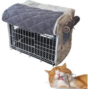 Hondenkooihoes,Oxford hondenkennelhoes - Hoes voor huisdierenkrat, winddichte hondenkennelhoes, waterdichte hoes voor hondenkattenkooien voor binnen- en buitenkratten Honhoha