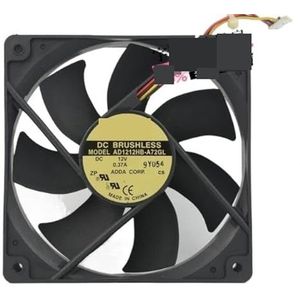 Voor ADDA AD1212HB-A72GL DC 12V 0,37A 120x120x25mm 3-draads serverkoelventilator
