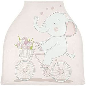 Roze mooie olifant baby autostoelhoes luifel rekbare verpleeghoezen ademend winddicht wintersjaal voor baby borstvoeding jongens meisjes