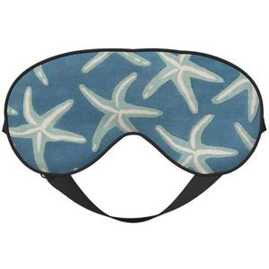 YFSGDLBN Zeester Kust Wol Gedrukt Zacht Oogmasker Slaap Aid Oogmasker Verduisterend Slaapmasker