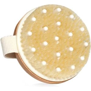 SURDOCA Droog borstelen lichaamsborstel, fysieke exfoliërende scrubber, lymfedrainage massageborstel, cellulitisverwijderingsborstels, badborstel voor douche, natuurlijke bamboe (varkensharen)